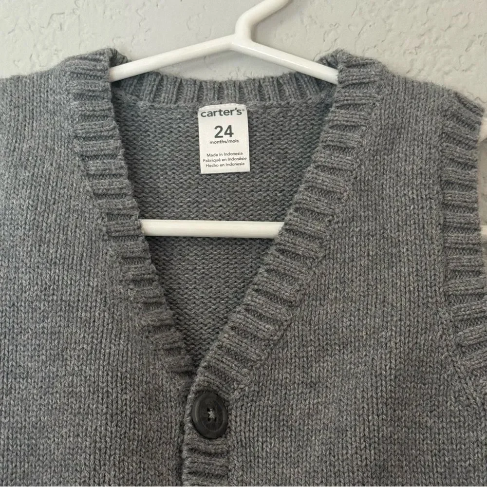 Carter's Gray Knit Sweater Vest